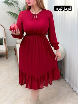 پیراهن حریر یقه بندی 3610