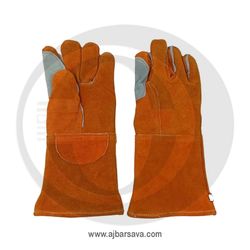دستکش جوشکاری چرمی سیم دوز