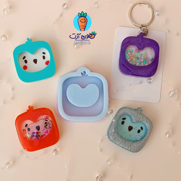 قالب سیلیکونی آکواریمی جوجه گنجشک قلبی