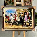 تابلو فرش ماشینی با قاب چوبی 134