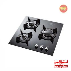 اجاق گاز 3 شعله شیشه ای ایتالیایی G3501 استیل البرز