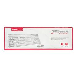 کیبورد و ماوس بی سیم TSCO مدل KM 7106W - سفید