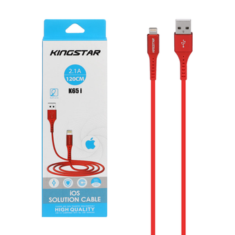 کابل USB به لایتنینگ کینگ استار مدل k65i طول 1.2 متر