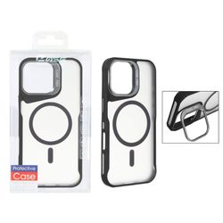 کاور محافظ مات درو مشکی Case Pro اورجینال استندشو برای گوشی آیفون 16