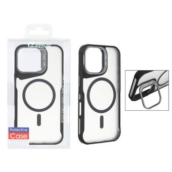 کاور محافظ مات درو مشکی Case Pro اورجینال استندشو برای گوشی آیفون 16