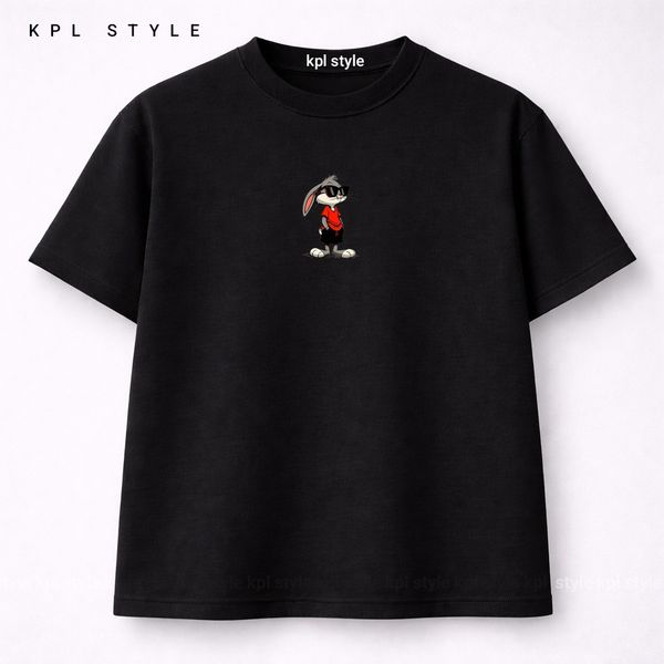 تیشرت باکسی 100٪ پنبه با چاپ مینیمال | کد 1314