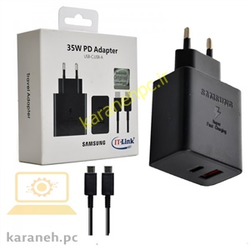 شارژر دیواری 35 وات دو پورت +کابل (Type-C to Type-C) سامسونگ (Samsung) مدل EP-TA220 گارانتی آی تی لینک