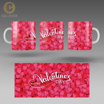 ماگ هدیه ولنتاین روز عشق (Valentine) - کد 36 (سفید ، مشکی ، حرارتی)