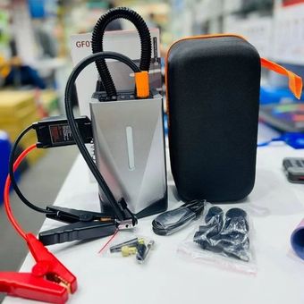 جامپ استارتر(پاوربانک استارت)خودرو و پمپ باد دیجیتال چندمنظوره مدل GF01 - همراه با کیف حمل