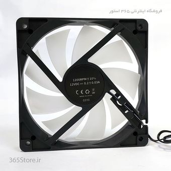 فن گیمینگ RGB دار 12در12 برند موراتل مدل:EF-12 PRO  و 12 ولت 0.4 آمپر Fan Gaming RGB 12x12 brand Moratel EF-12PRO 12V 0.4A