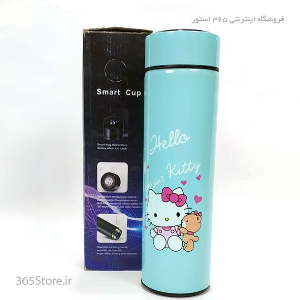 تراول ماگ هوشمند 500 میل Hello Kitty | نمایشگر دما LED | فروشگاه 365استور اسلامشهر