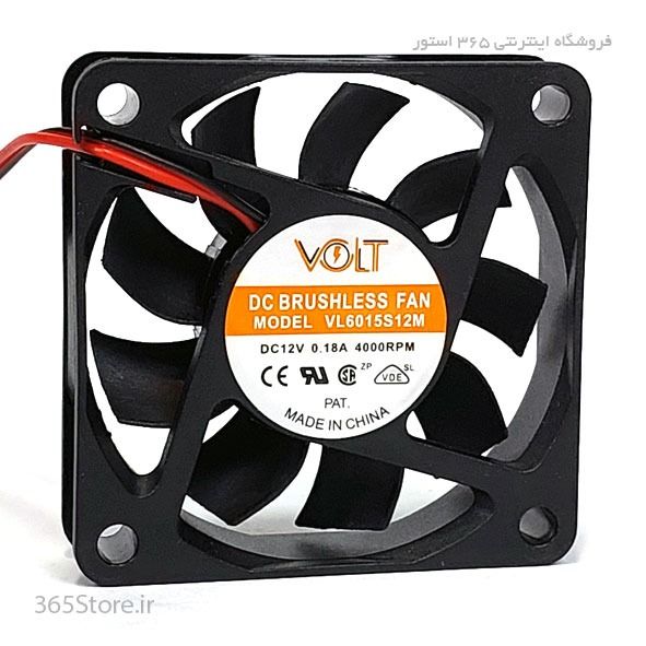 فن 6در6 24 ولت 0.18 آمپر برند VOLT مدل Fan 6x6 24V 0.18A Brand VOLT MODEL VL6015S12M