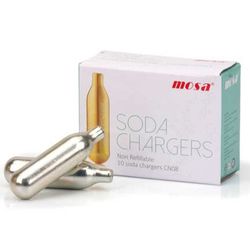 کپسول سوداساز موسا MOSA مدل Soda Charger بسته 10 عددی | کپسول CO₂ نوشیدنی گازدار