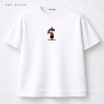 تیشرت باکسی 100٪ پنبه با چاپ مینیمال | کد 1314