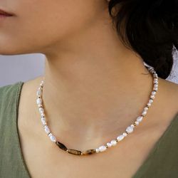 گردنبند مروارید چشم ببر 0.220 سوت