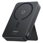 پاوربانک بی‌سیم 20 وات بیسوس مدل MagPro Magnetic Bracket 20w با ظرفیت 5000 میلی آمپر ساعت به همراه کابل USB-C به USB-C