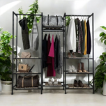 رگال لباس و کمد باز چوب و فلز مدل بهین