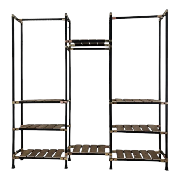 رگال لباس و کمد باز چوب و فلز مدل بهین