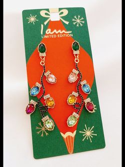 گوشواره نگین دار رنگی