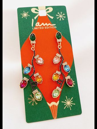 گوشواره نگین دار رنگی