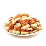 تشویقی سگ دورپیچ مرغ و بیسکوییت با طعم مرغ ونپی / Wanpy chicken jerky & biscuit twists