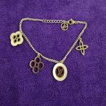 دستبند زنانه طرح گل و دایره