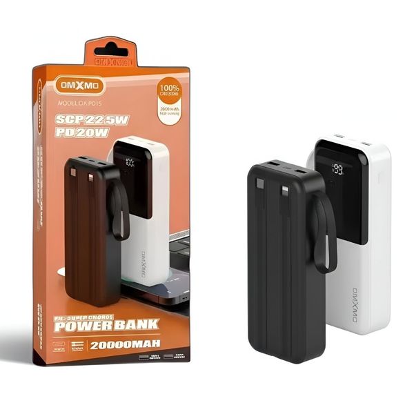 پاوربانک اورجینال 20000 میلی‌آمپر 22.5 وات OMXMO مدل OX-PD15