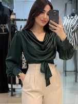 بلوز مجلسی یقه دراپه