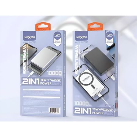 پاوربانک وایرلسی اورجینال 10000 میلی‌آمپر OMXMO مدل OX-PD7