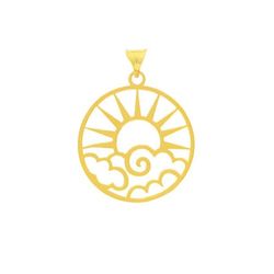 آویز گردنبند طلا 18 عیار زنانه طرح آسمان میاگالری