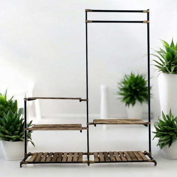 رگال لباس ایستاده چوب و فلز مدل هومن