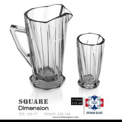 پارچ و لیوان اسکوئر