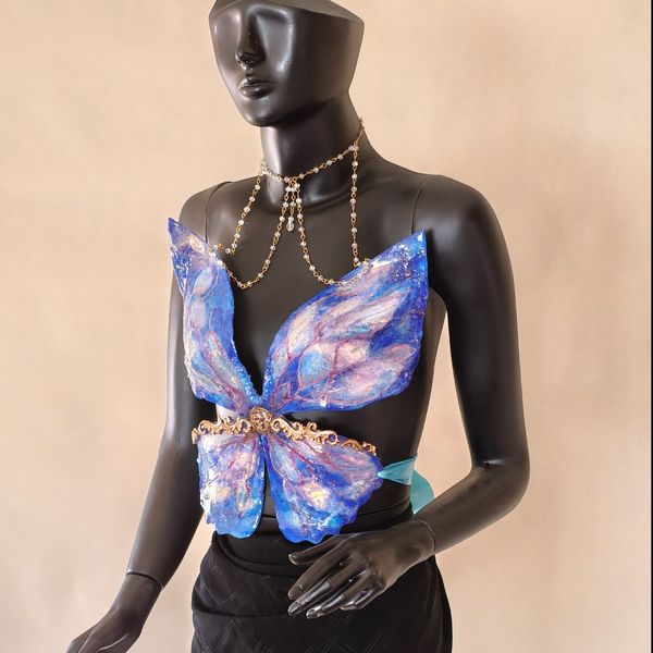 کراپ تاپ پروانه ای (نقاشی شده) کد3