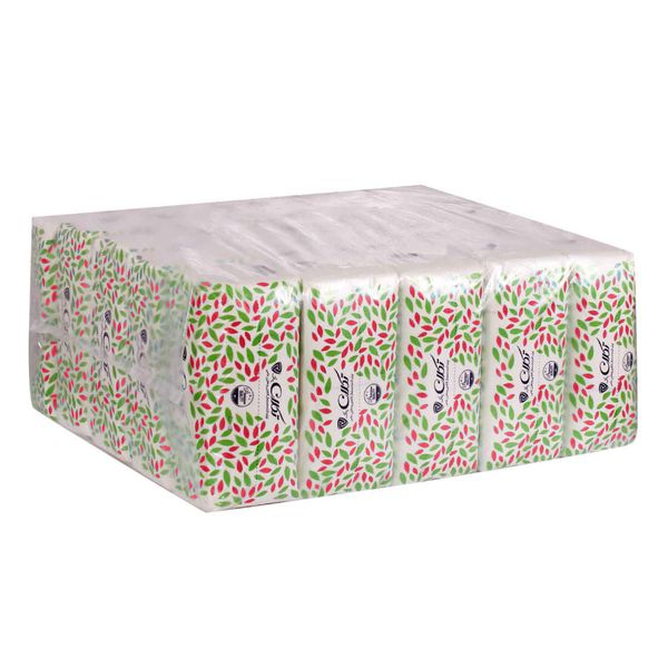 دستمال حوله ای تکلان پاک - طرح سرخابی- 150 برگ دولایه (300برگ)