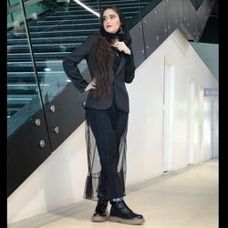 دامن دانتل مشکی بلند
