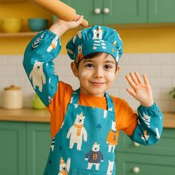 پیشبند نقاشی و آشپزی کودک  خرسی کامادیزاین