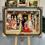 تابلو فرش ماشینی با قاب چوبی 139