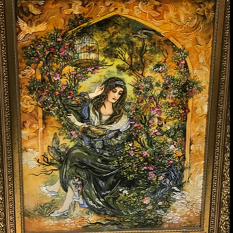 تابلوفرش دستبافت تبریز قفس