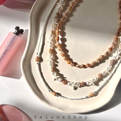 گردنبند صدفی قهوه ای☕️