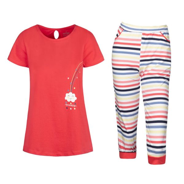 ست تی شرت آستین کوتاه و شلوارک زنانه مدل SB-SS-3433-D1