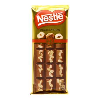 شکلات تخته ای دکوریشن نستله با مغز فندق - 80 گرم