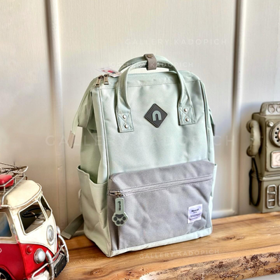 کوله هیماواری ژیپ پنجه گربه ای رنگ سبز خاکستری