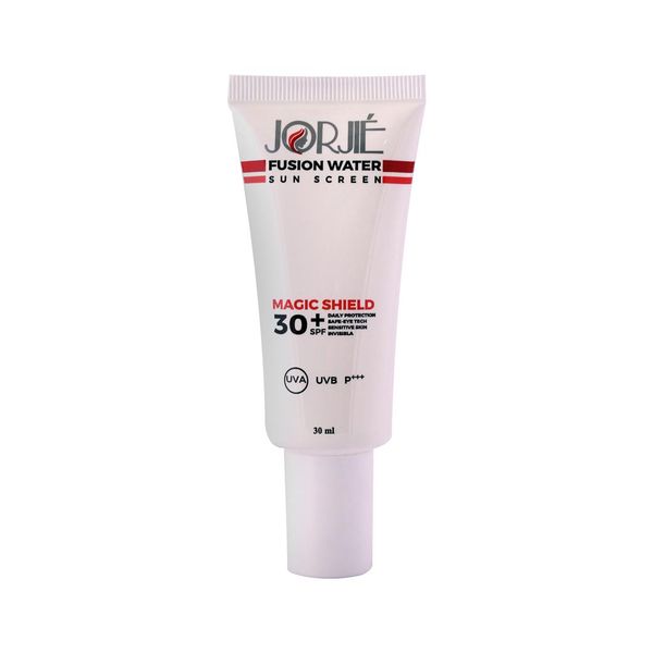 فلوئید ضد آفتاب بدون رنگ ژرژیه SPF30+ محافظ UVA ،UVB و PA+++، ضد جوش، ضد چروک و ضد پیری، مناسب انواع پوست حجم 30 میلیلیتر