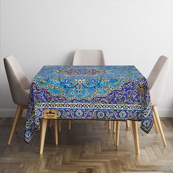 رومیزی رومیزی باز طرح مربع مدل سنتی مدرن کد 11079