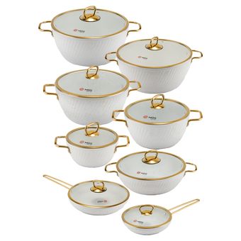 سرویس قابلمه و تابه گرانیت 16 پارچه ام جی اس مدل ماینز کد 001