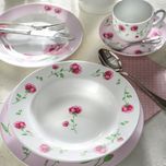 سرویس چینی 102 پارچه غذا خوری چینی زرین ایران سری ایتالیا اف مدل ویلیج درجه یک