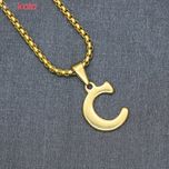 گردنبند مردانه طرح حرف C کد h015
