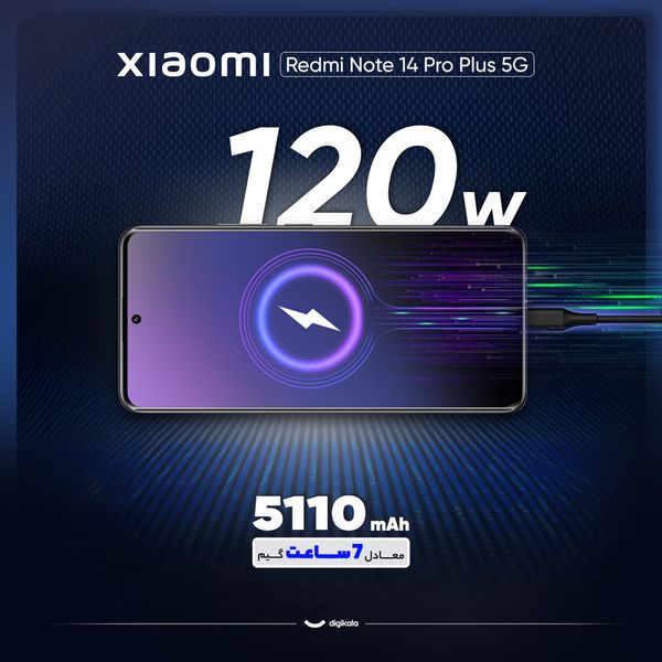 گوشی موبایل شیائومی مدل Redmi Note 14 Pro Plus 5G دو سیم کارت ظرفیت 512 گیگابایت و رم 12 گیگابایت