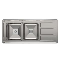 سینک ظرفشویی استیل توکار دو لگنه بیمکث مدل 4402