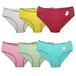 شورت زنانه مدل نخی نوار انگلیسی بسته 6 عددی